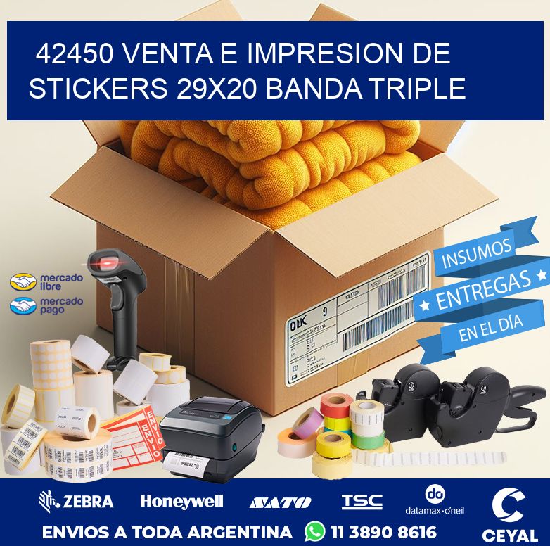 42450 VENTA E IMPRESION DE STICKERS 29X20 BANDA TRIPLE