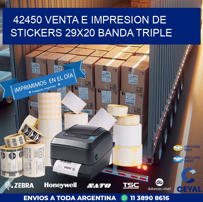 42450 VENTA E IMPRESION DE STICKERS 29X20 BANDA TRIPLE