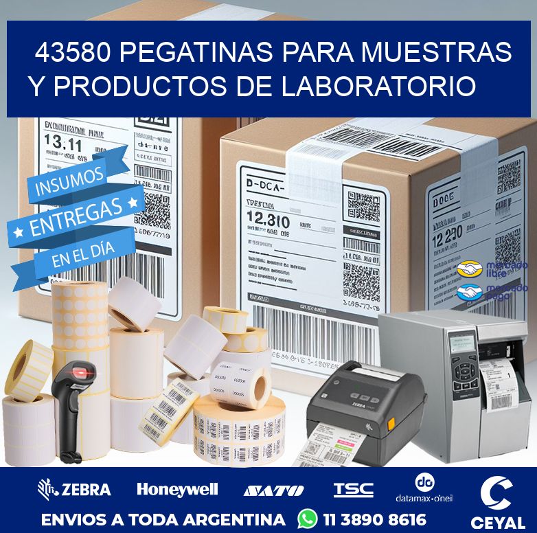 43580 PEGATINAS PARA MUESTRAS Y PRODUCTOS DE LABORATORIO