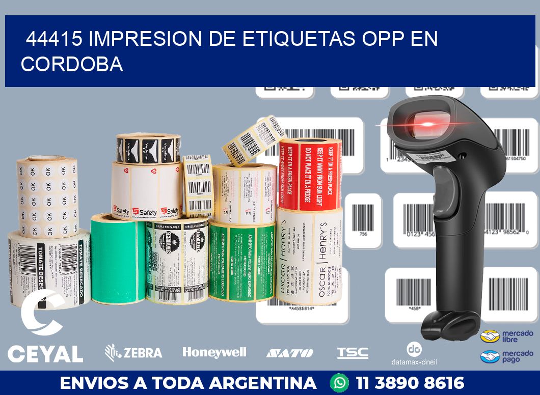 44415 IMPRESION DE ETIQUETAS OPP EN CORDOBA