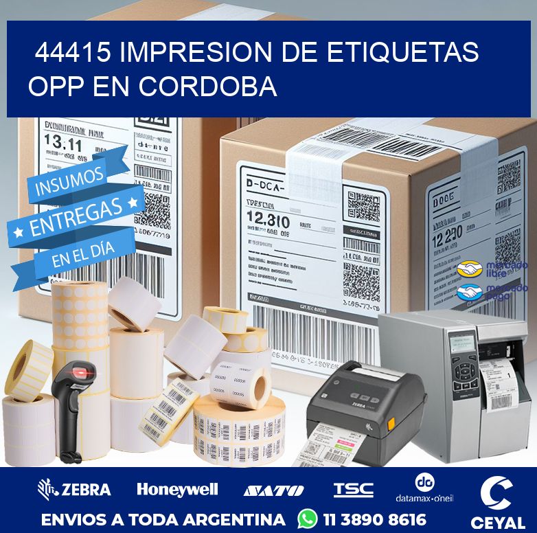 44415 IMPRESION DE ETIQUETAS OPP EN CORDOBA