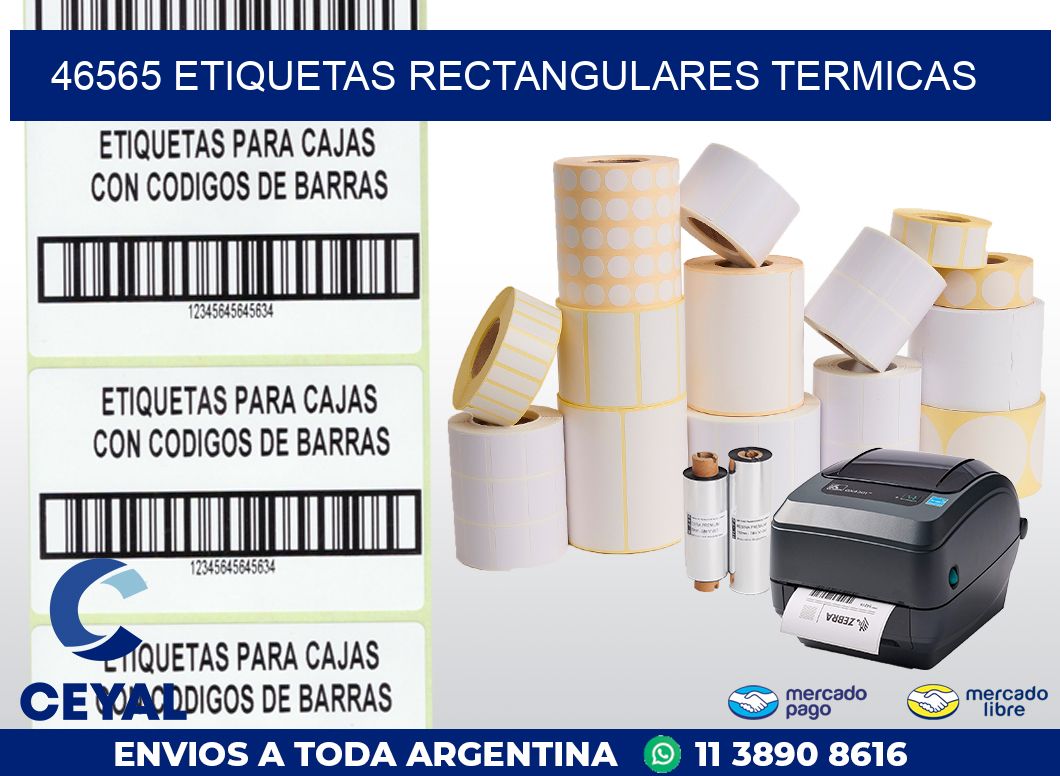 46565 etiquetas rectangulares termicas