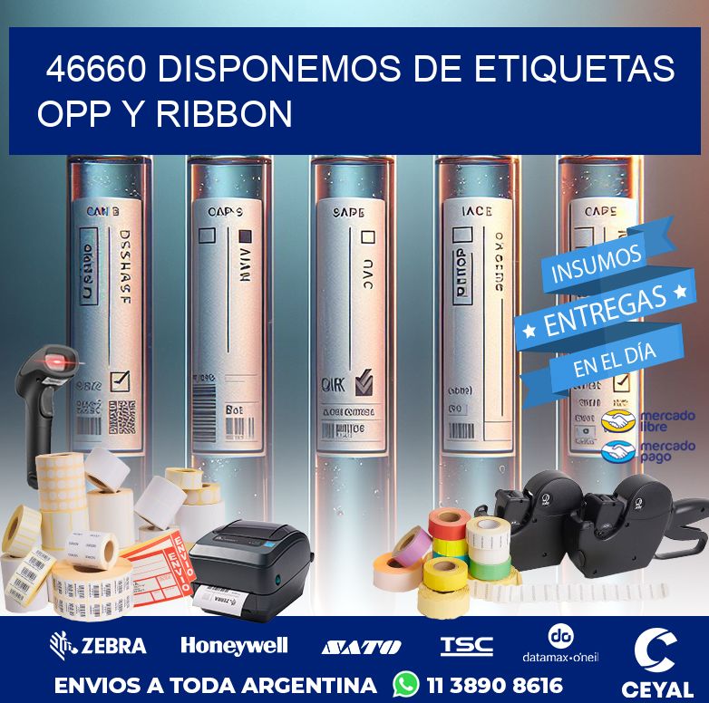 46660 DISPONEMOS DE ETIQUETAS OPP Y RIBBON