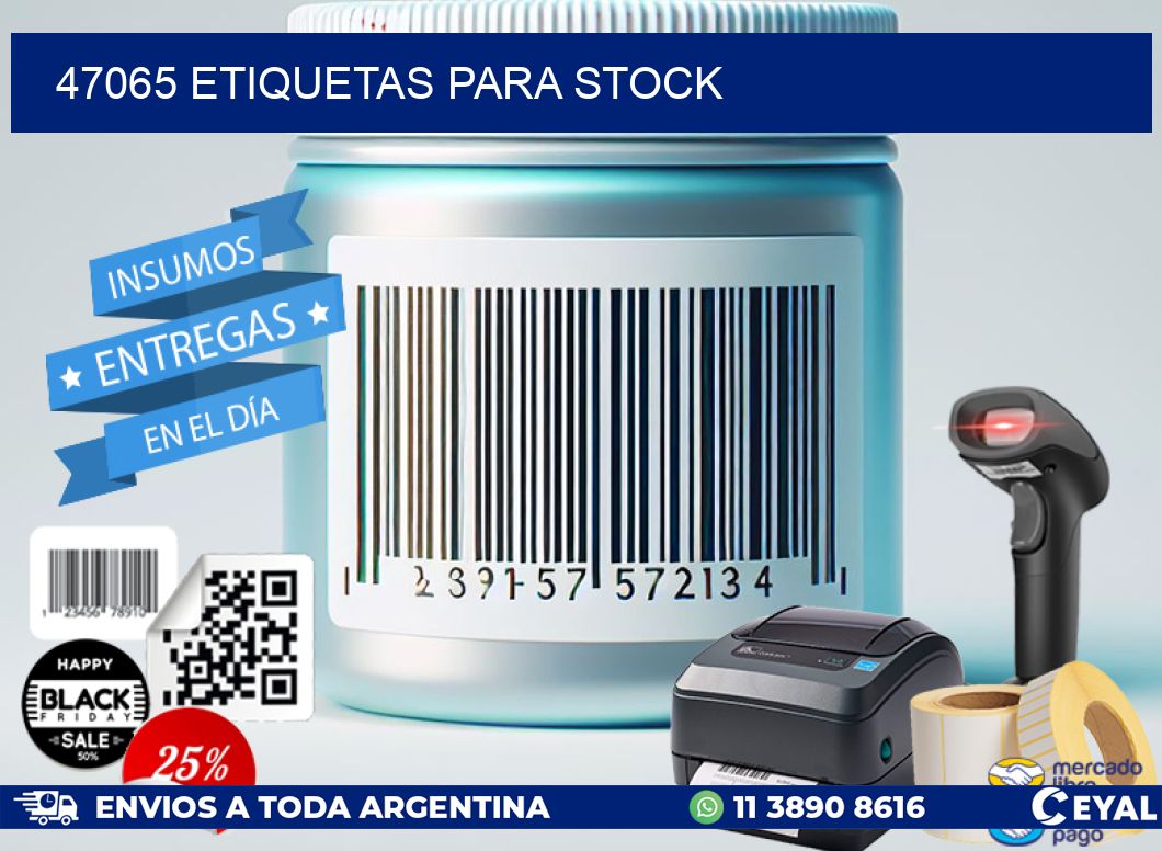 47065 ETIQUETAS PARA STOCK