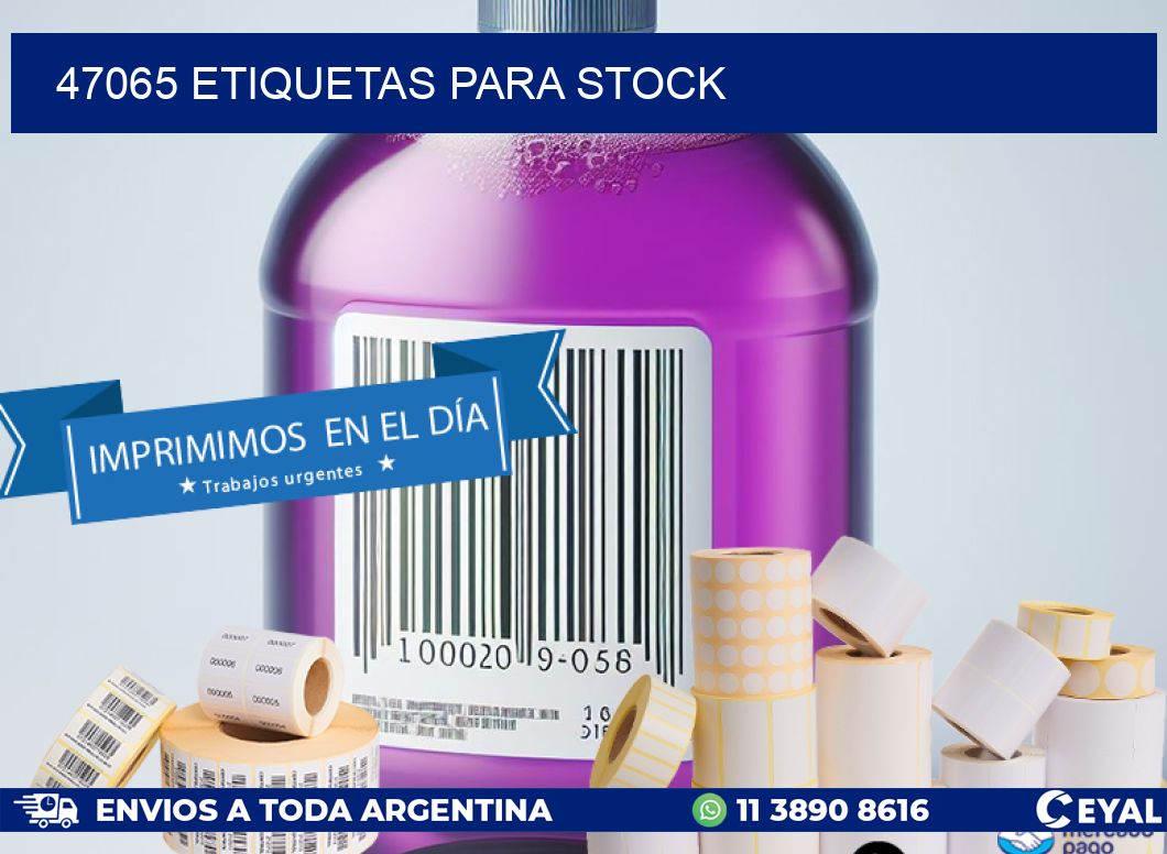 47065 ETIQUETAS PARA STOCK