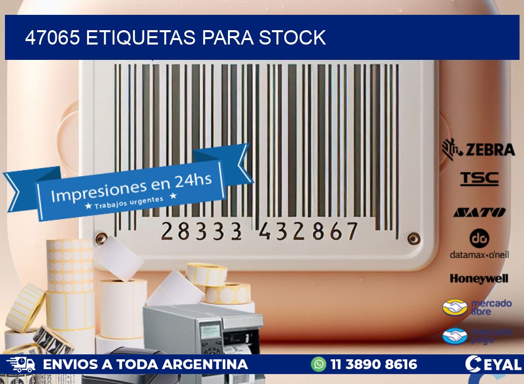 47065 ETIQUETAS PARA STOCK