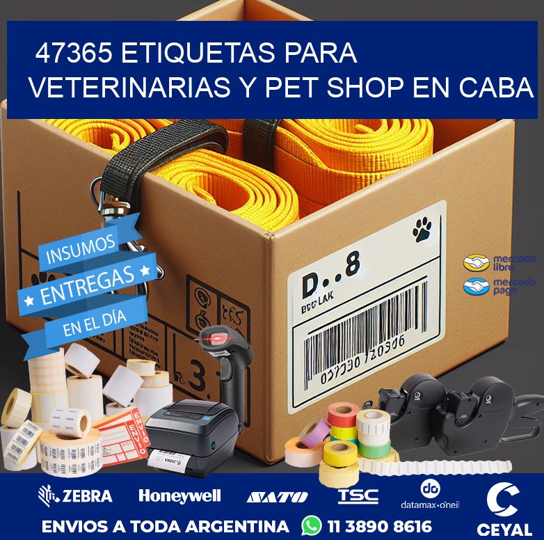47365 ETIQUETAS PARA VETERINARIAS Y PET SHOP EN CABA