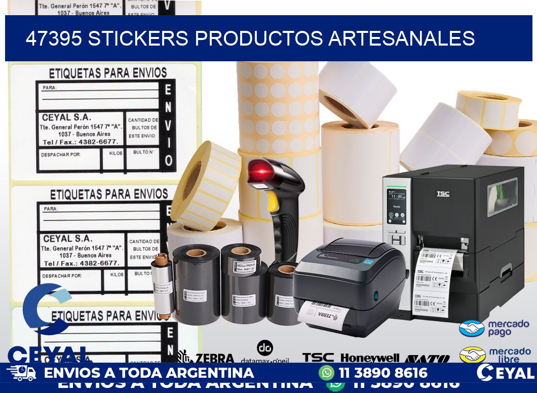 47395 stickers productos artesanales