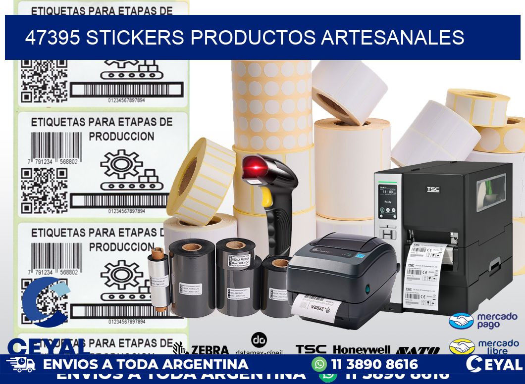 47395 stickers productos artesanales