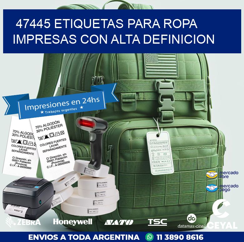 47445 ETIQUETAS PARA ROPA IMPRESAS CON ALTA DEFINICION