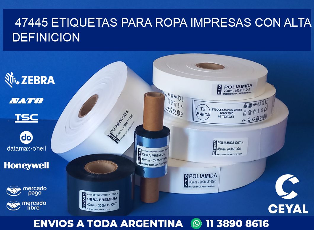 47445 ETIQUETAS PARA ROPA IMPRESAS CON ALTA DEFINICION