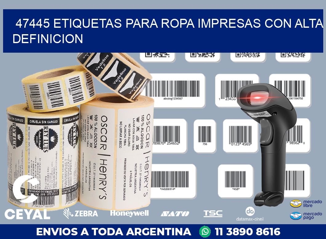 47445 ETIQUETAS PARA ROPA IMPRESAS CON ALTA DEFINICION