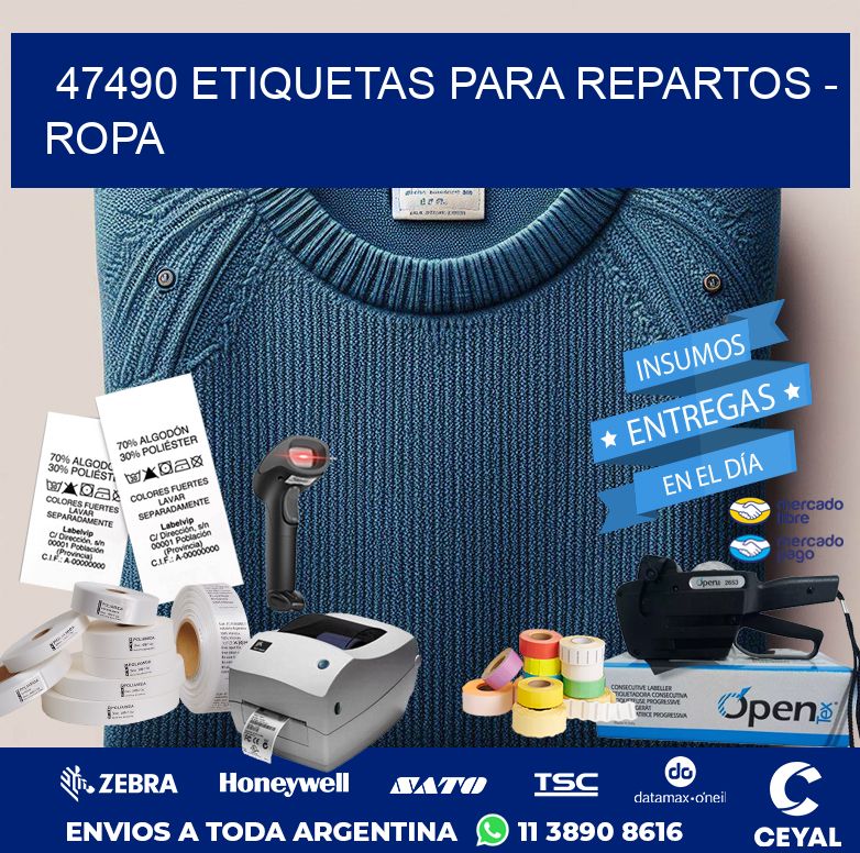 47490 ETIQUETAS PARA REPARTOS – ROPA