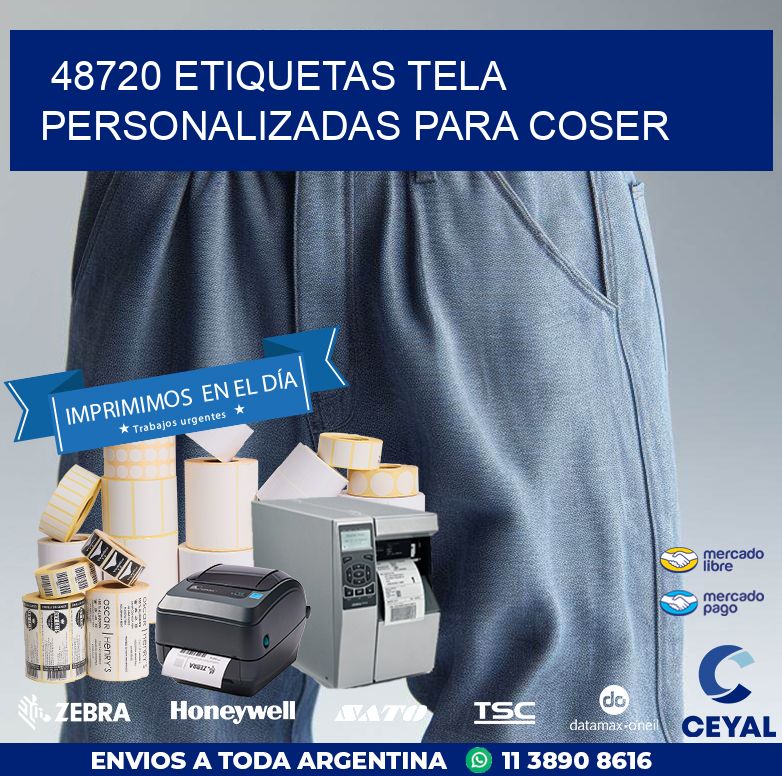 48720 ETIQUETAS TELA PERSONALIZADAS PARA COSER