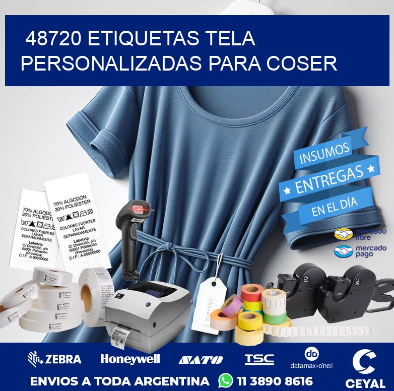 48720 ETIQUETAS TELA PERSONALIZADAS PARA COSER