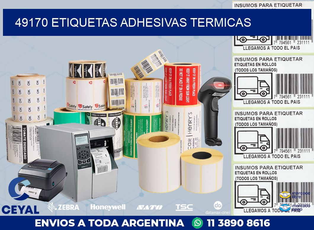 49170 etiquetas adhesivas termicas