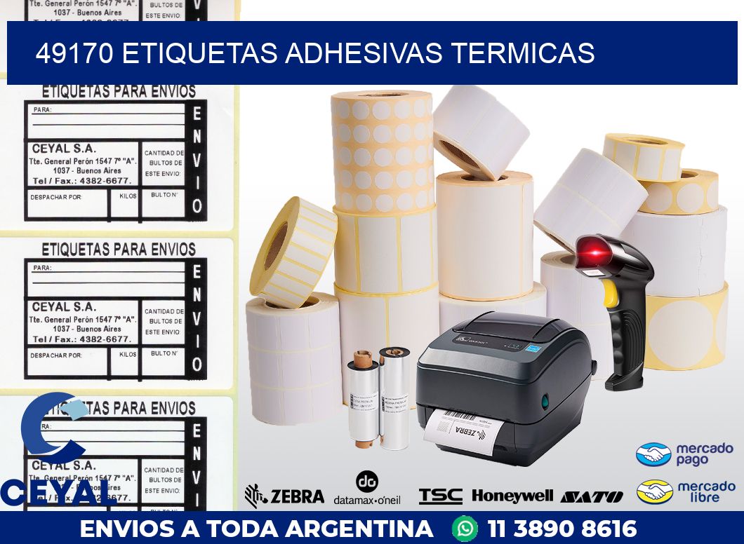 49170 etiquetas adhesivas termicas