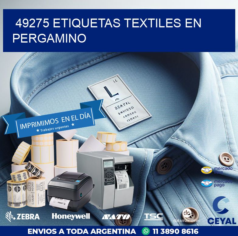 49275 ETIQUETAS TEXTILES EN PERGAMINO