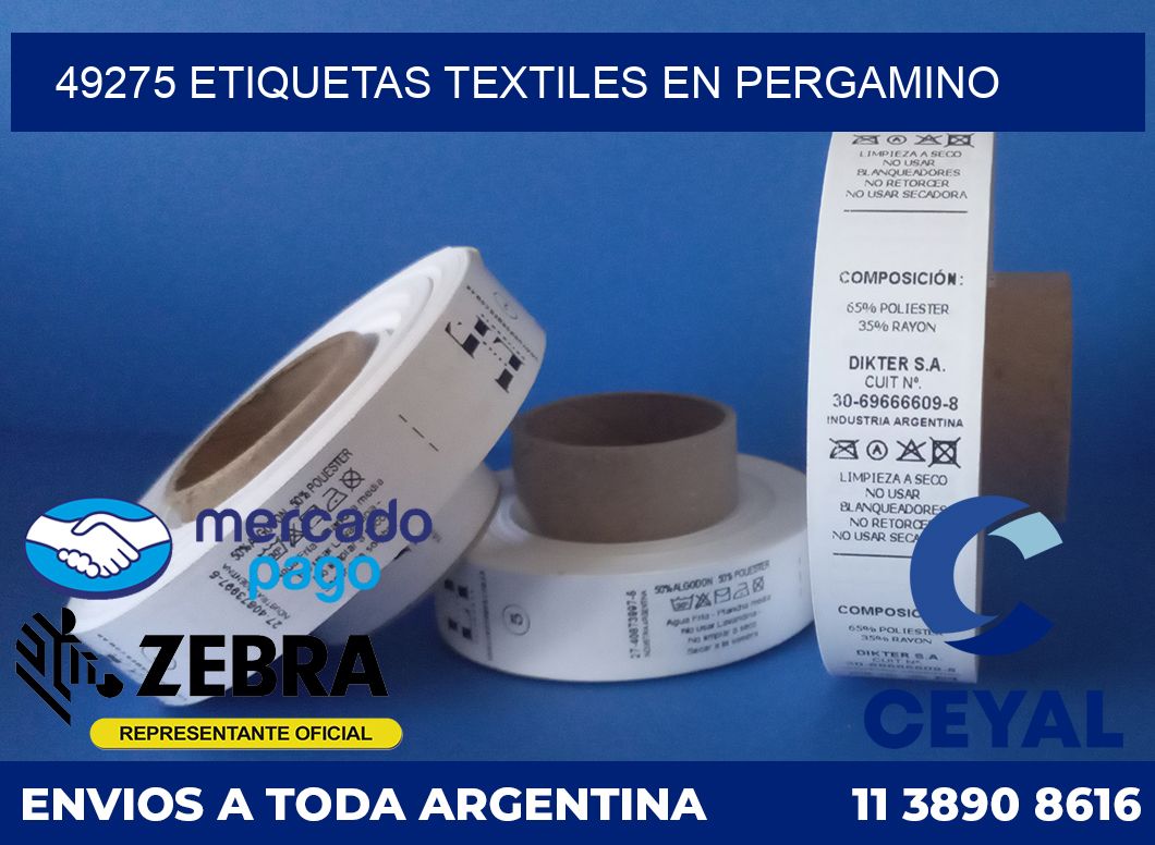 49275 ETIQUETAS TEXTILES EN PERGAMINO