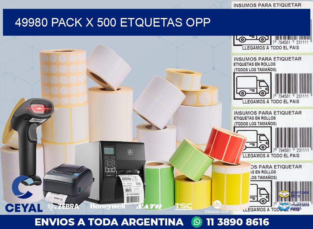 49980 PACK X 500 ETQUETAS OPP