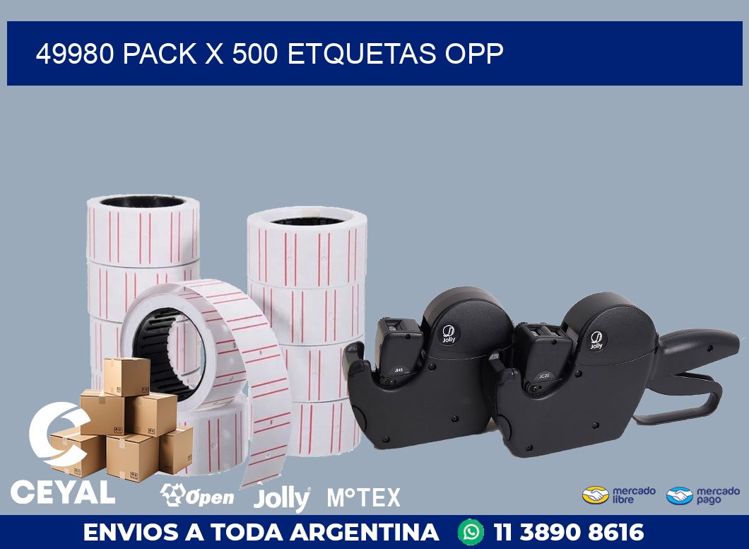 49980 PACK X 500 ETQUETAS OPP