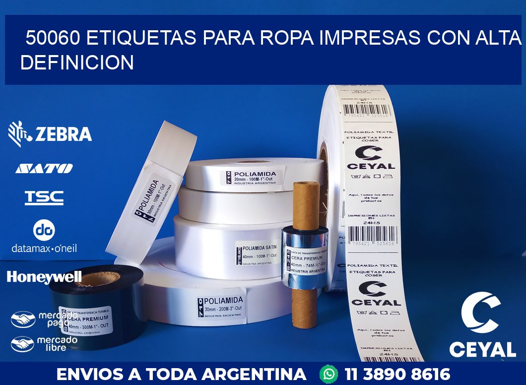 50060 ETIQUETAS PARA ROPA IMPRESAS CON ALTA DEFINICION