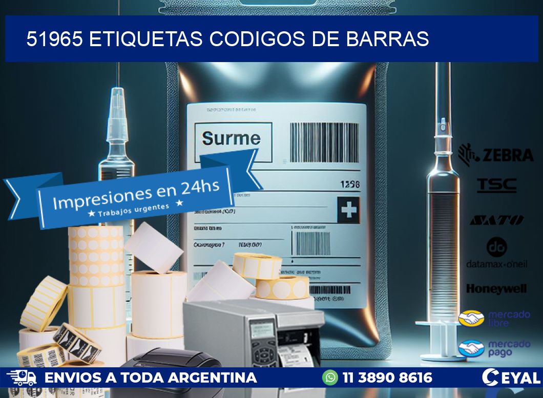 51965 etiquetas codigos de barras