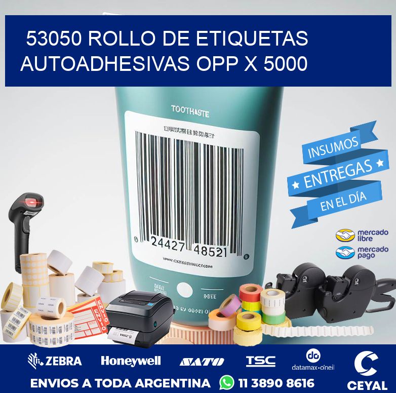 53050 ROLLO DE ETIQUETAS AUTOADHESIVAS OPP X 5000