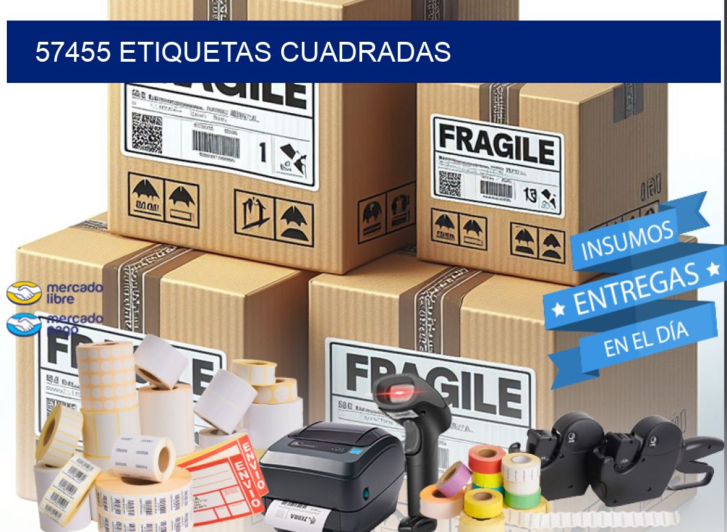 57455 Etiquetas cuadradas