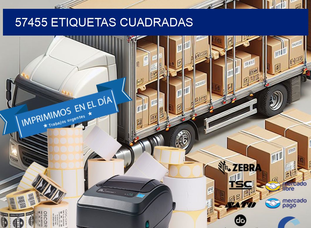 57455 Etiquetas cuadradas