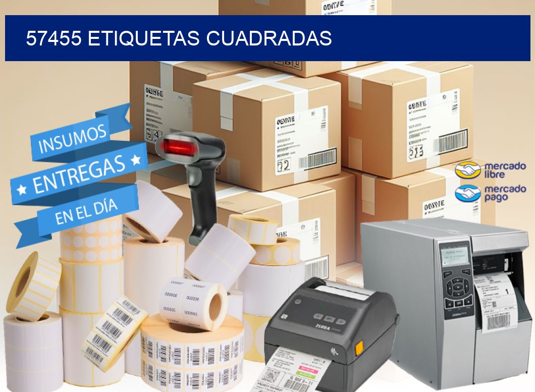 57455 Etiquetas cuadradas