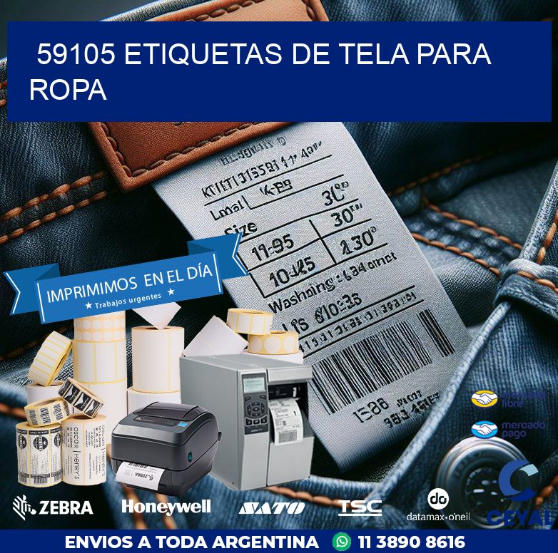 59105 ETIQUETAS DE TELA PARA ROPA