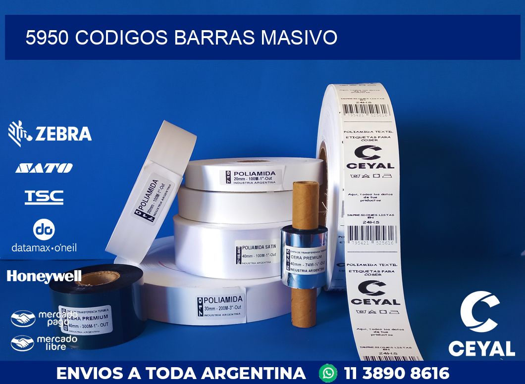 5950 CODIGOS BARRAS MASIVO