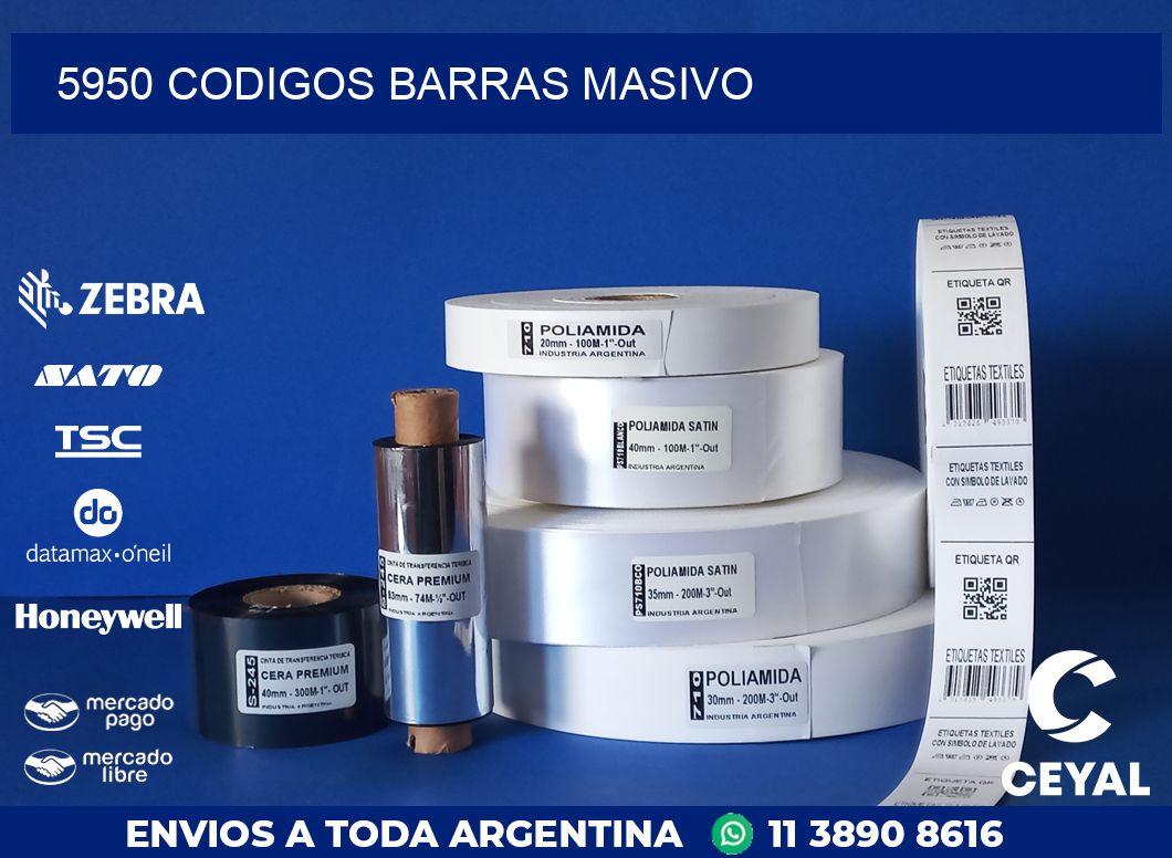 5950 CODIGOS BARRAS MASIVO