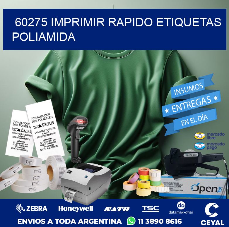 60275 IMPRIMIR RAPIDO ETIQUETAS POLIAMIDA