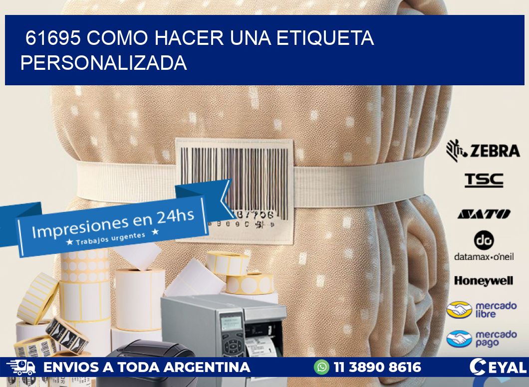 61695 como hacer una etiqueta personalizada