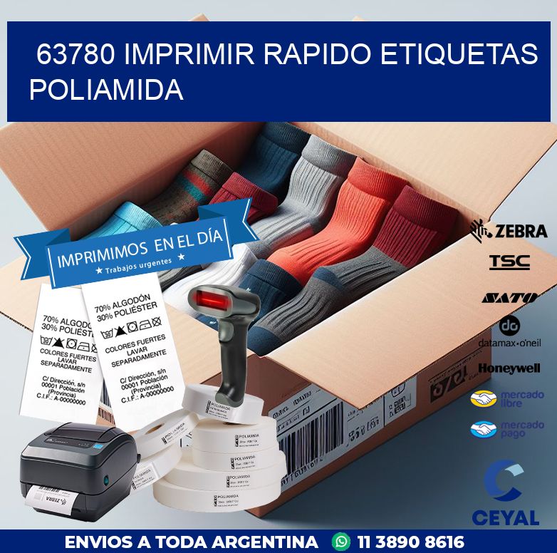 63780 IMPRIMIR RAPIDO ETIQUETAS POLIAMIDA