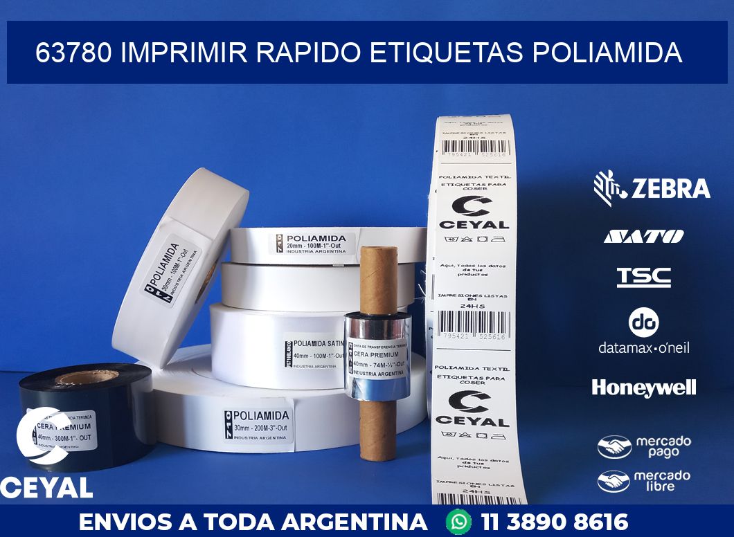 63780 IMPRIMIR RAPIDO ETIQUETAS POLIAMIDA