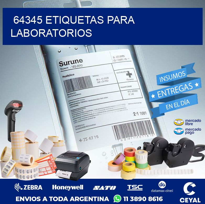 64345 ETIQUETAS PARA LABORATORIOS