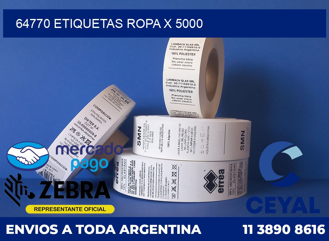 64770 ETIQUETAS ROPA X 5000