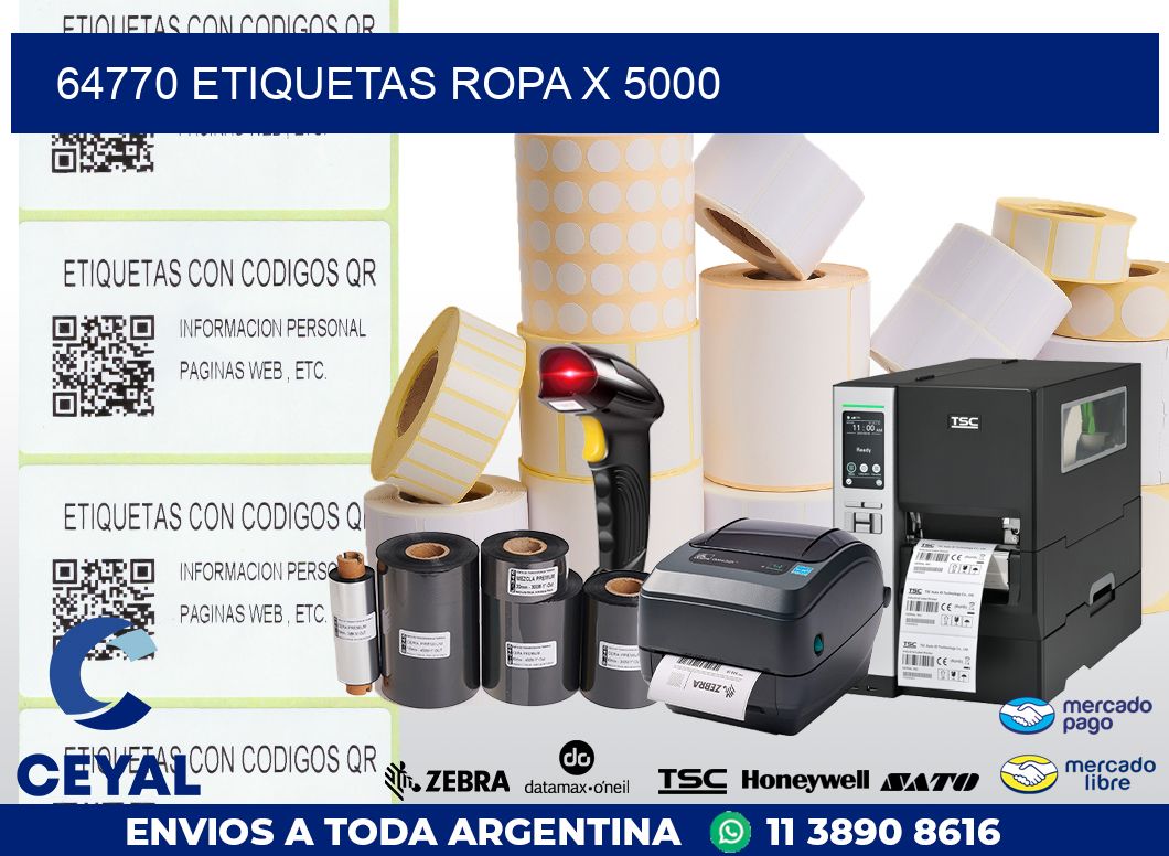 64770 ETIQUETAS ROPA X 5000