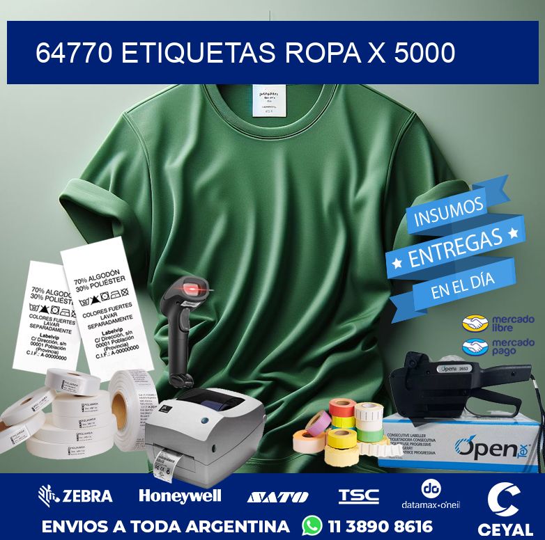 64770 ETIQUETAS ROPA X 5000