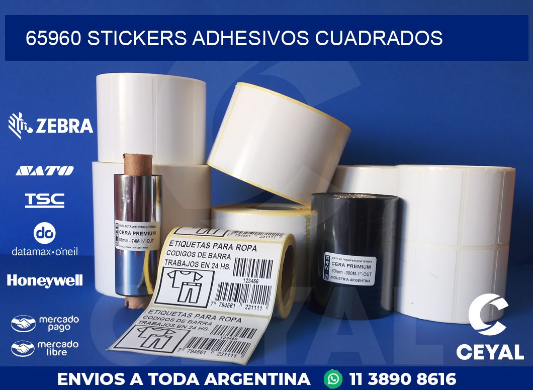 65960 stickers adhesivos cuadrados