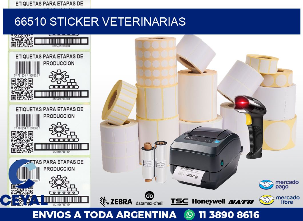 66510 STICKER VETERINARIAS