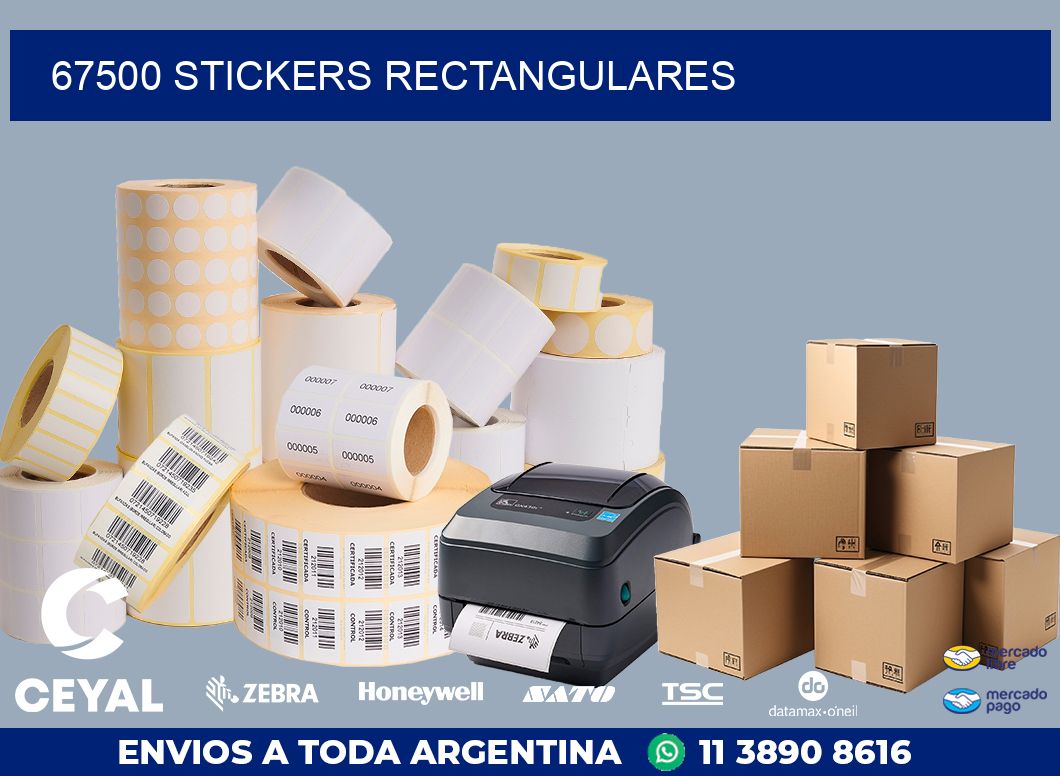 67500 Stickers rectangulares