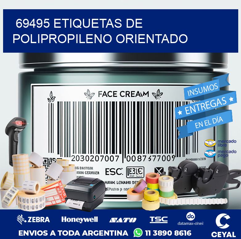 69495 ETIQUETAS DE POLIPROPILENO ORIENTADO