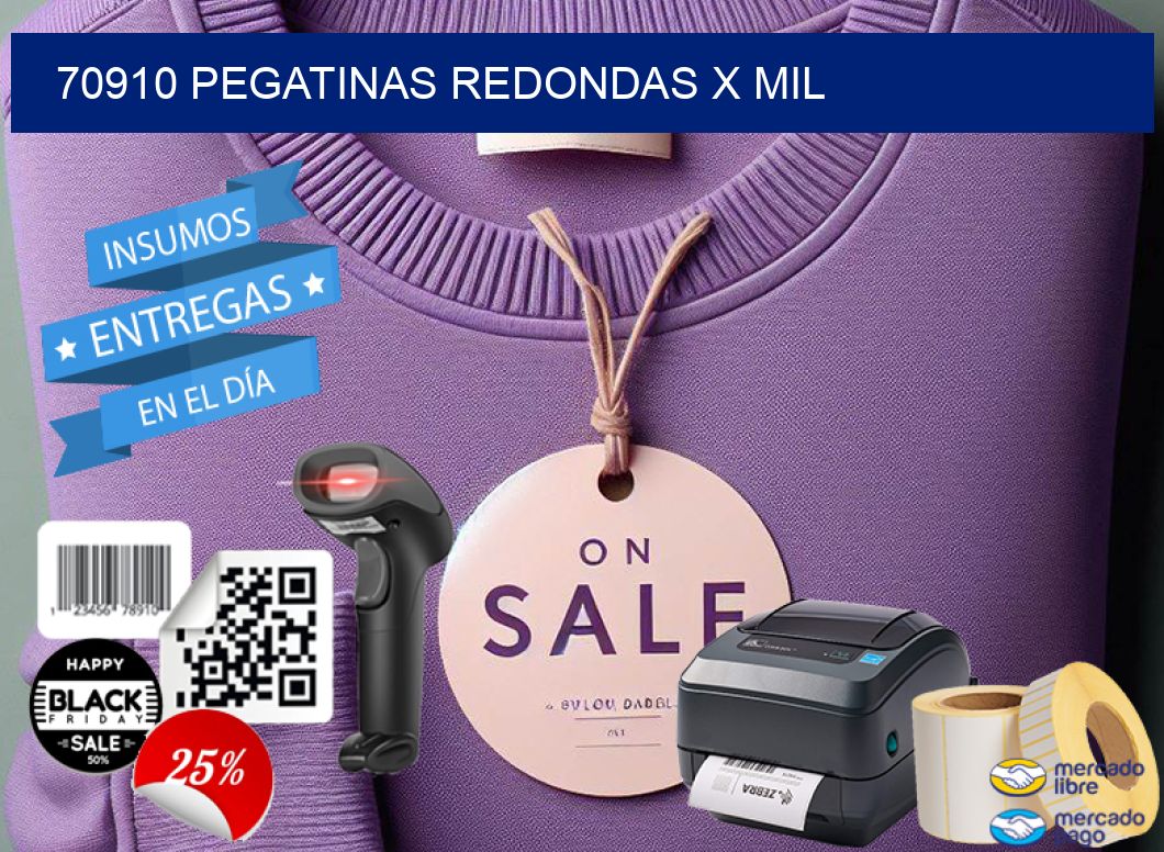 70910 PEGATINAS REDONDAS X MIL