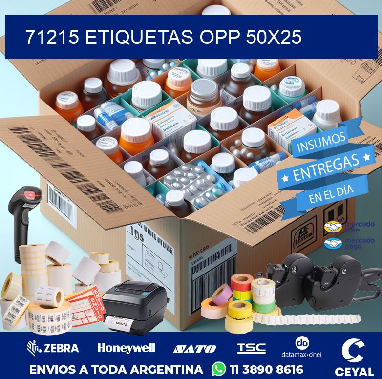 71215 ETIQUETAS OPP 50X25