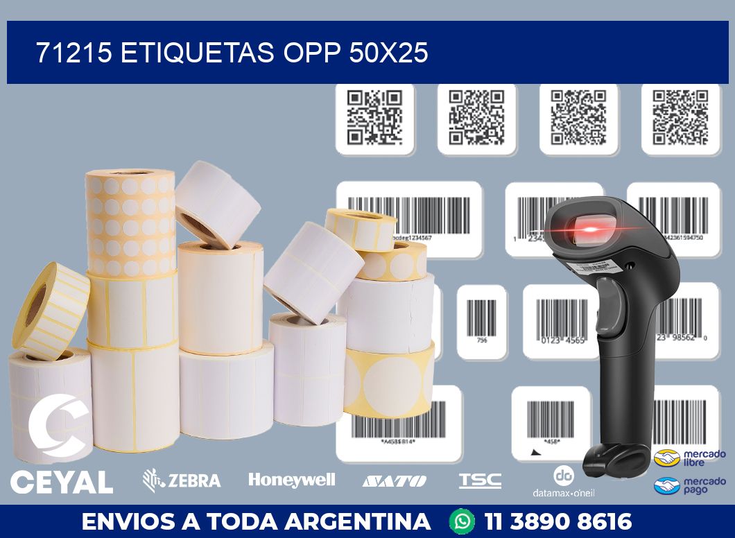 71215 ETIQUETAS OPP 50X25