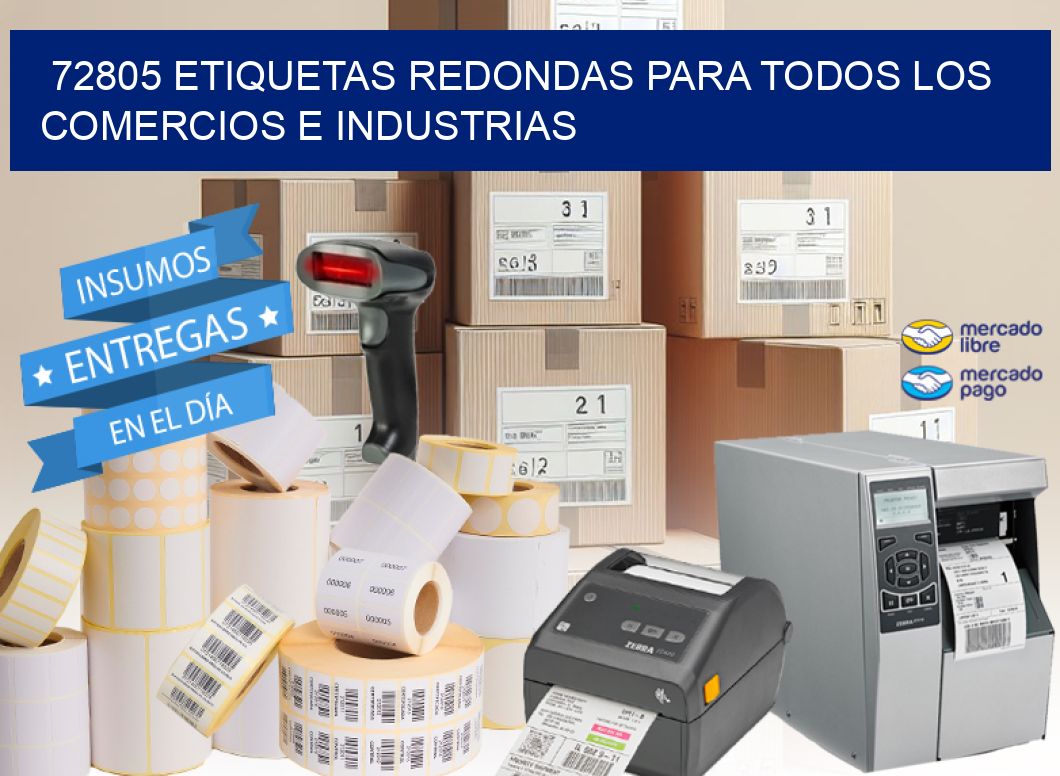 72805 ETIQUETAS REDONDAS PARA TODOS LOS COMERCIOS E INDUSTRIAS